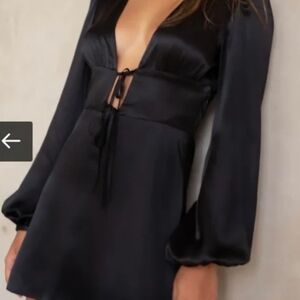 Elegant Black Silk Dress
